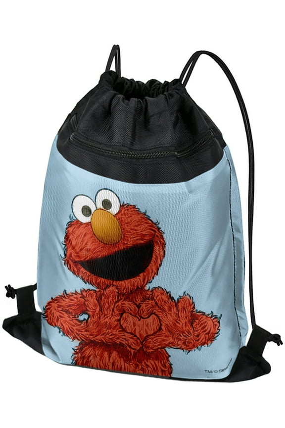 Vintage Elmo Drawstring Backpack Sports Bag Sackpack 17" x 13", Perfect for Gym, Yoga or Practice