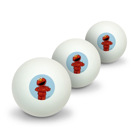 Sesame Street Vintage Elmo Novelty Table Tennis Ping Pong Ball 3 Pack