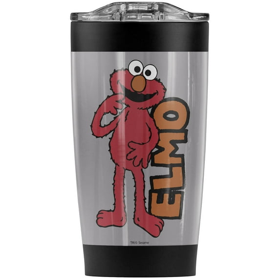 Sesame Street/Vintage Elmo Stainless Steel Tumbler 20 oz Coffee Travel Mug/Cup, Vacuum Insulated & Double Wall with Leakproof Sliding Lid | Great for Hot Drinks and Cold Beverages