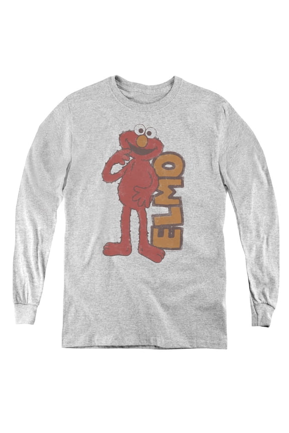 Sesame Street - Vintage Elmo - Youth Long Sleeve Shirt - Small
