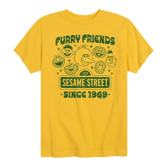 Sesame Street - Vintage Furry Friends - Toddler and Youth Short Sleeve Graphic T-Shirt