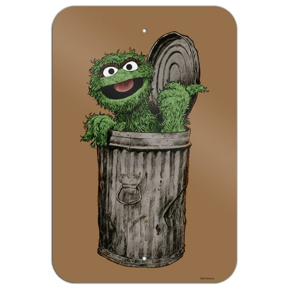Sesame Street Vintage Oscar the Grouch Home Business Office Sign