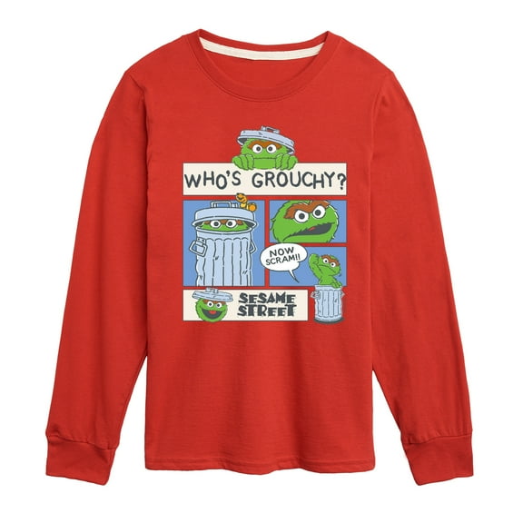 Sesame Street - Whos Grouchy - Toddler and Youth Long Sleeve T-Shirt