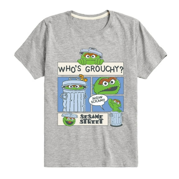 Sesame Street - Whos Grouchy - Toddler and Youth Short Sleeve Graphic T-Shirt