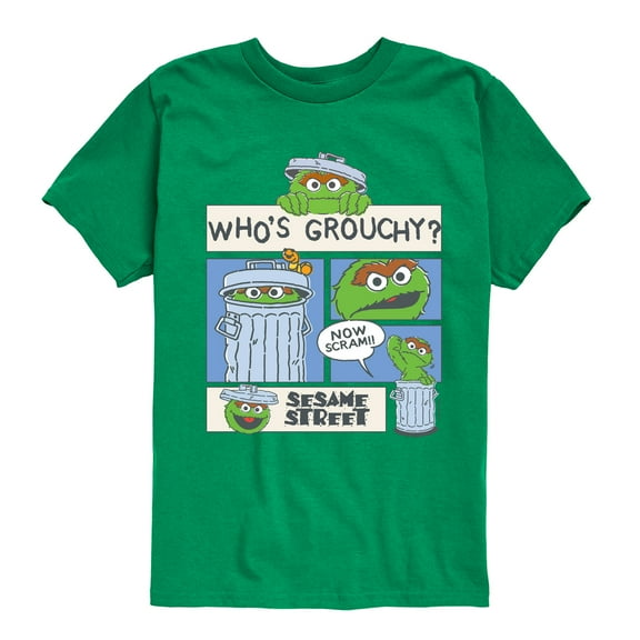 Sesame Street - Whos Grouchy - Toddler and Youth Short Sleeve Graphic T-Shirt