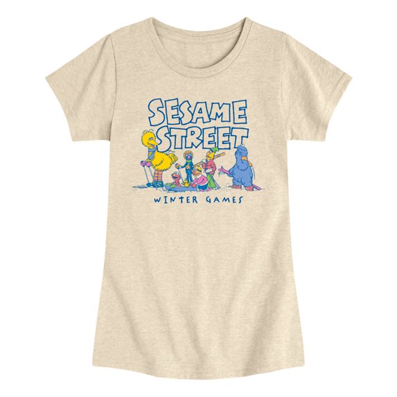 Sesame Street - Winter Games Girls' Fitted Short Sleeve Graphic T-Shirt