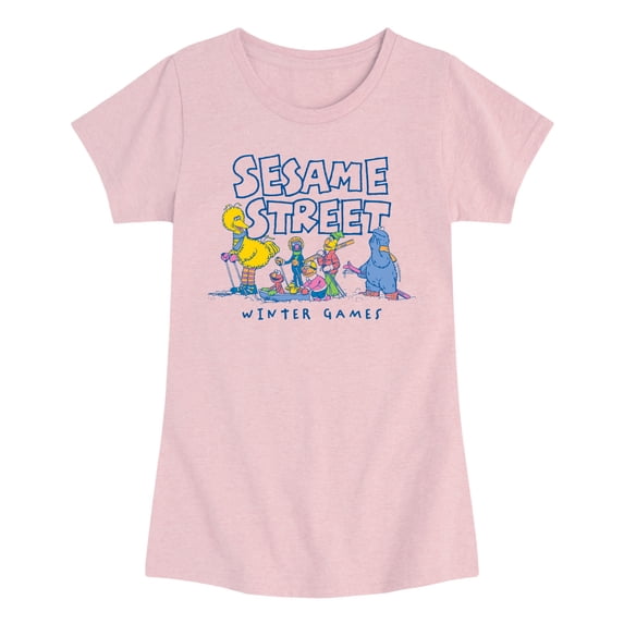 Sesame Street - Winter Games Girls' Fitted Short Sleeve Graphic T-Shirt