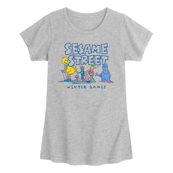 Sesame Street - Winter Games Girls' Fitted Short Sleeve Graphic T-Shirt