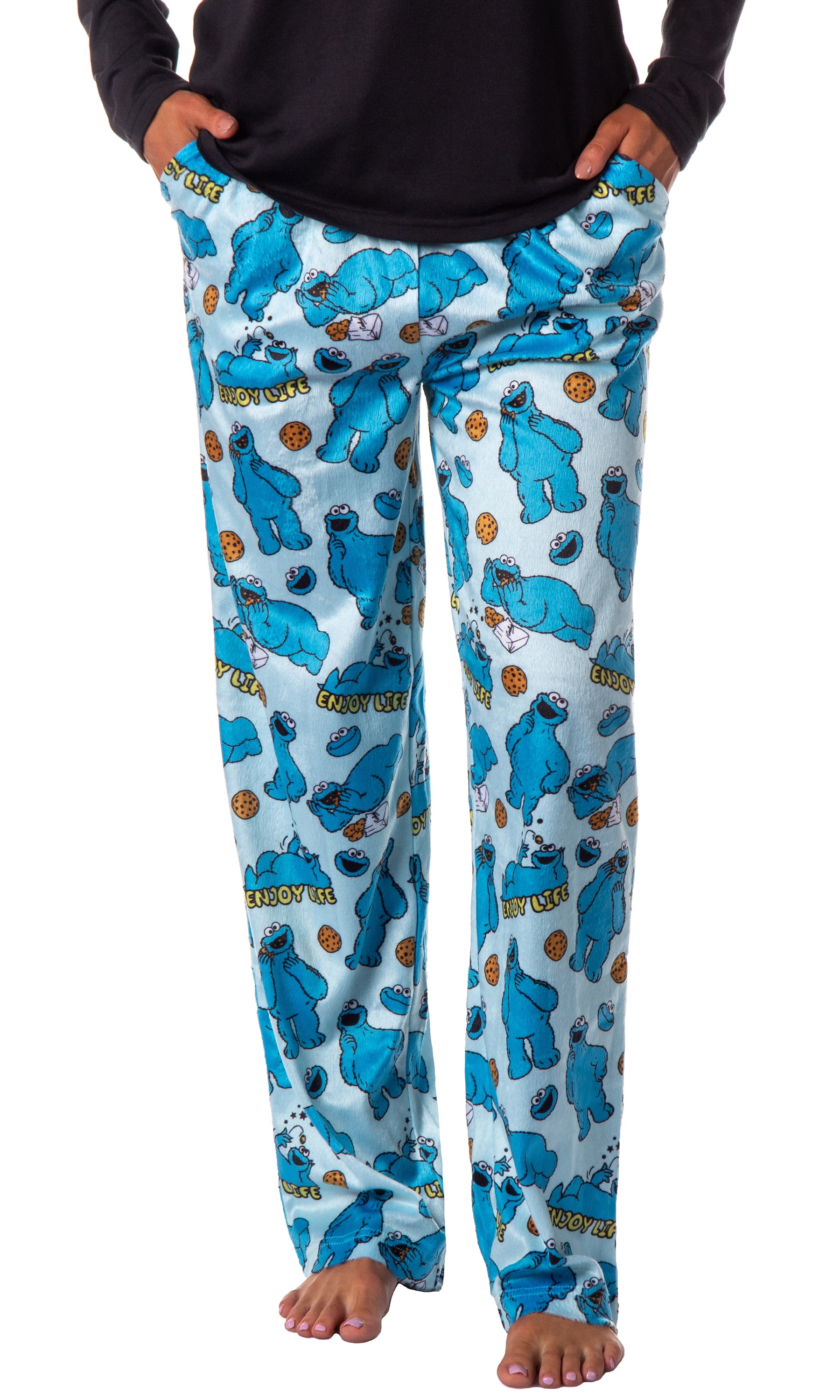 PJammy Sesame Street Women's Cookie Monster Pajama Pants, Fuzzy