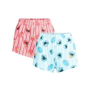 Sesame Street Women's and Women's Plus Jersey Sleep Shorts, 2-Pack, Sizes XS-3X