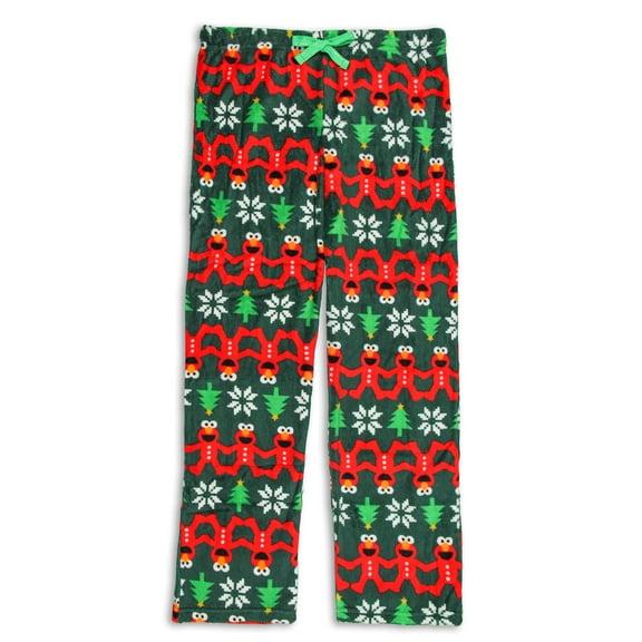 Sesame Street Womens' Elmo Ugly Christmas Sweater Fleece Pajama Lounge Pants