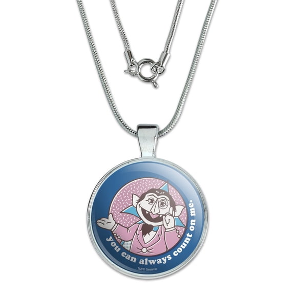 Sesame Street You Can Count on Me 1" Pendant with Sterling Silver Plated Chain
