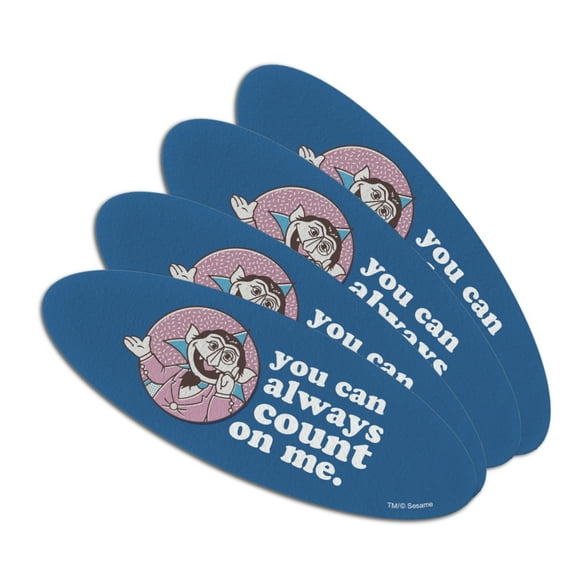 Sesame Street You Can Count on Me Double-Sided Oval Nail File Emery Board Set 4 Pack