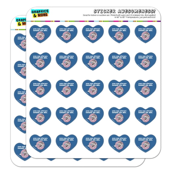Sesame Street You Can Count on Me Heart Shaped Planner Calendar Scrapbook Craft Stickers