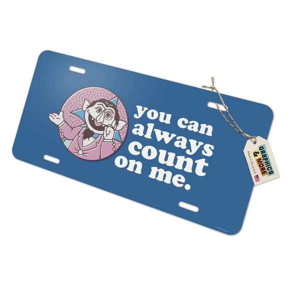 Sesame Street You Can Count on Me Novelty Metal Vanity Tag License Plate