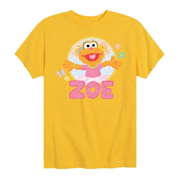 Sesame Street - Zoe Scribble - Toddler and Youth Short Sleeve Graphic T-Shirt