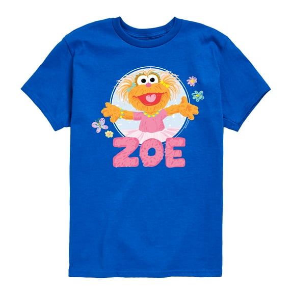 Sesame Street - Zoe Scribble - Toddler and Youth Short Sleeve Graphic T-Shirt