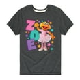 thumbnail image 1 of Sesame Street - Zoe - Toddler and Youth Short Sleeve Graphic T-Shirt, 1 of 5