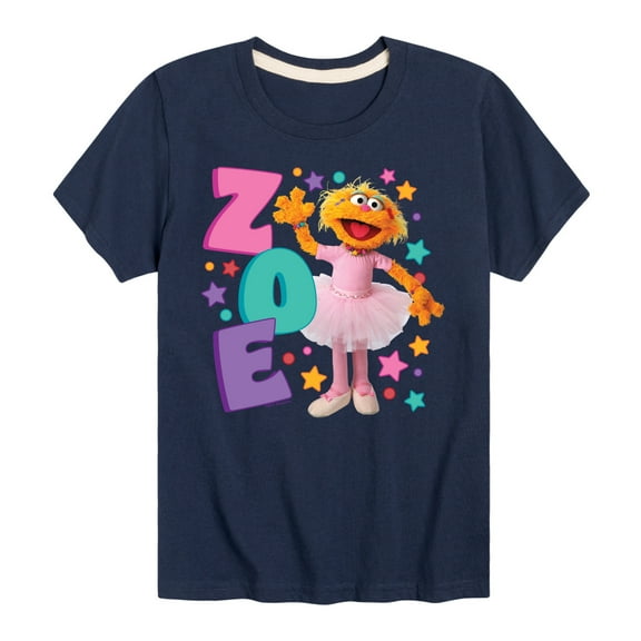 Sesame Street - Zoe - Toddler and Youth Short Sleeve Graphic T-Shirt