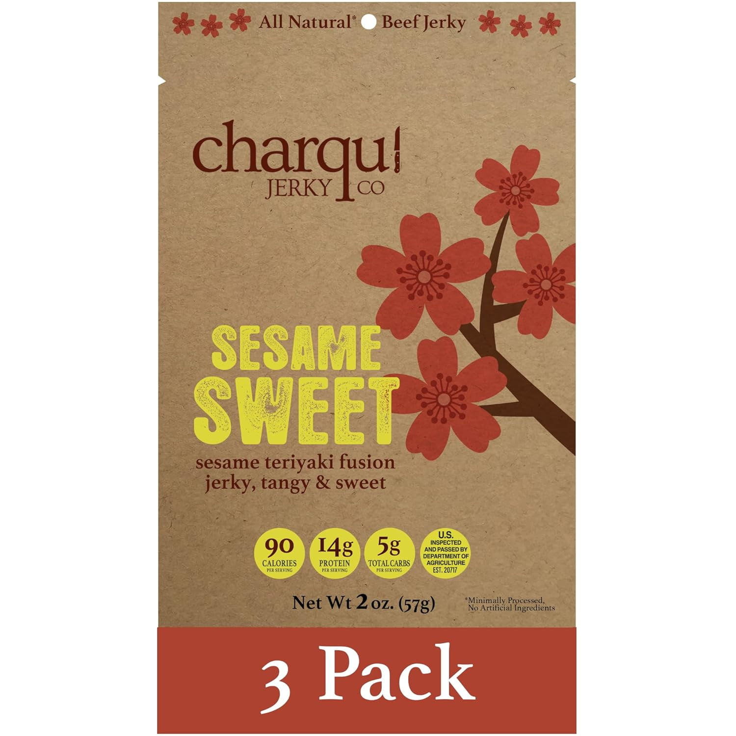 Sesame Sweet 2 Ounce (Pack of 3) High Protein, Keto, Low Calorie