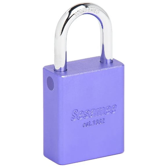 Sesamee 90219 KD Aluminum Rekeyable Safety Lock-Out with 1-1/2-Inch 40mm wide Padlock and 1-Inch Hardened Steel Shackle, Purple