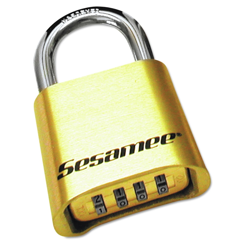 Sesamee K436 Combination Lock, 4-Dial, Brass, 1-7/8-In. - Quantity 1 ...