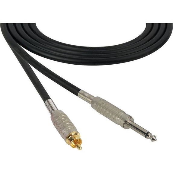 Sescom MSC50SROE Audio Cable - 0.25 in. TS Mono Male to RCA Male, 50 ft. - Orange