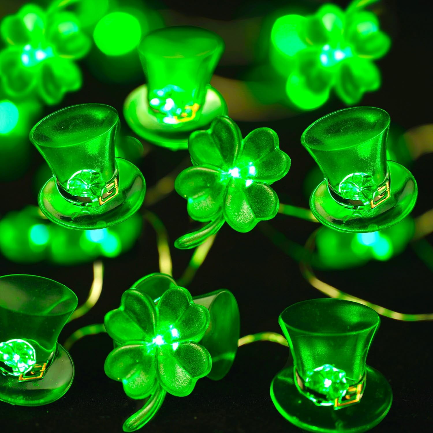 st patricks day leprechaun string lights