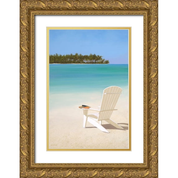 Seslar, Lin 11x14 Gold Ornate Wood Framed with Double Matting Museum Art Print Titled - Beachfront Property