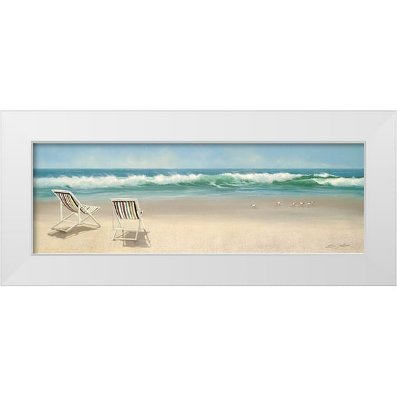 Seslar, Lin 32x13 White Modern Wood Framed Museum Art Print Titled - View For Two