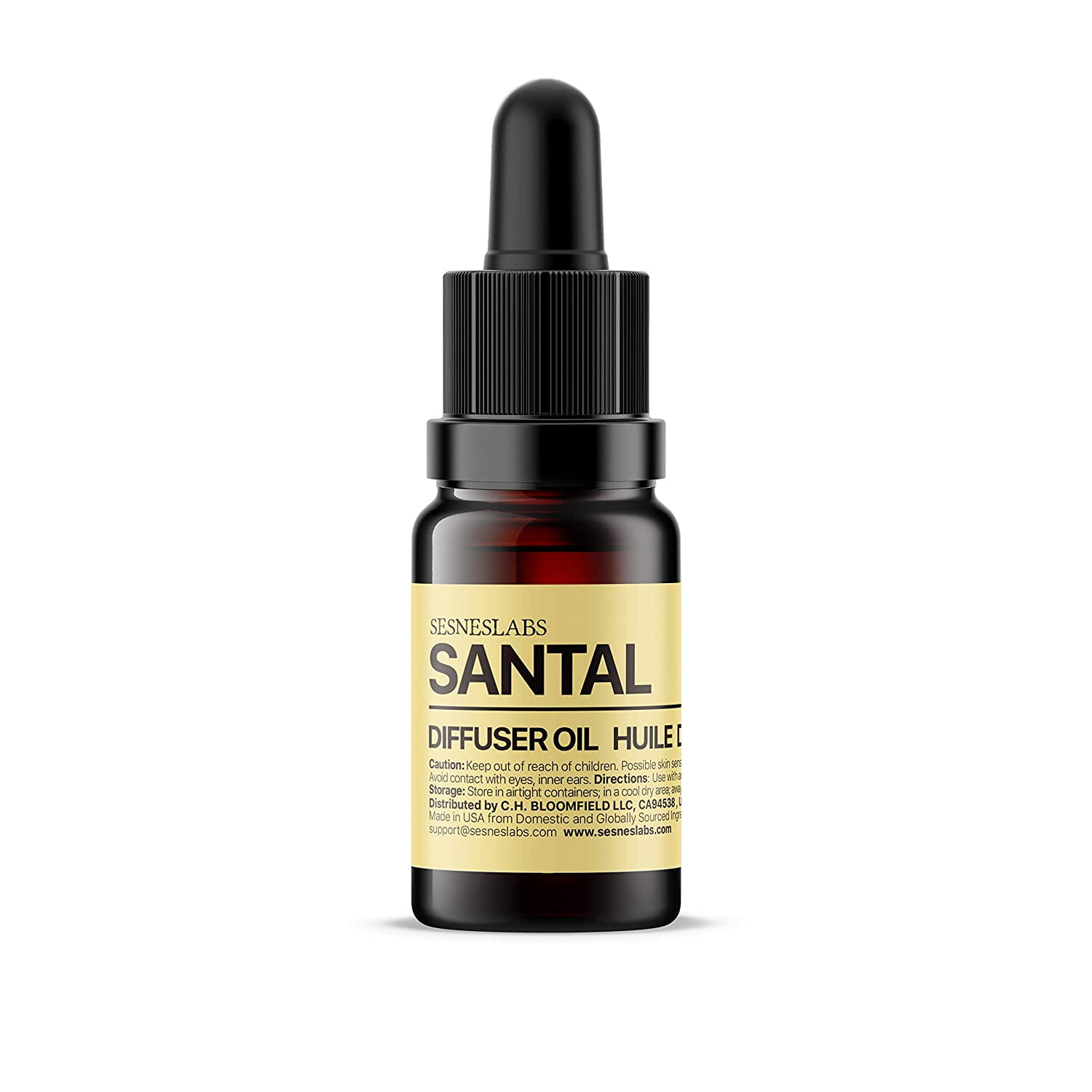 Sesneslabs Santal, Luxury Sandalwood Essential Oil Blend for Aroma Diffuser  .33 Oz/ 10ml 100% SATISFACTION GUARANTEE 