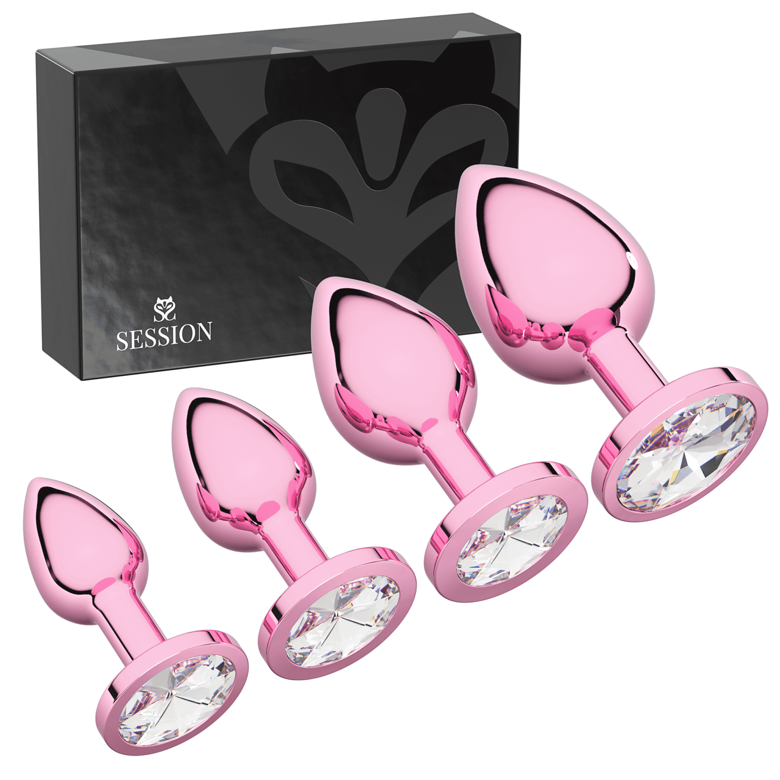 Bussy Metal Anal Plug Training Set - 3 Sizes, Prostate Massager With Jewelled Base For Men & Women Jeweled Anal Plug For Couples Bussy Metal Anal Plug Training Set - 3 Sizes, Prostate Massager With Jewelled Base For Men & Women Jeweled Anal Plug For Couples
