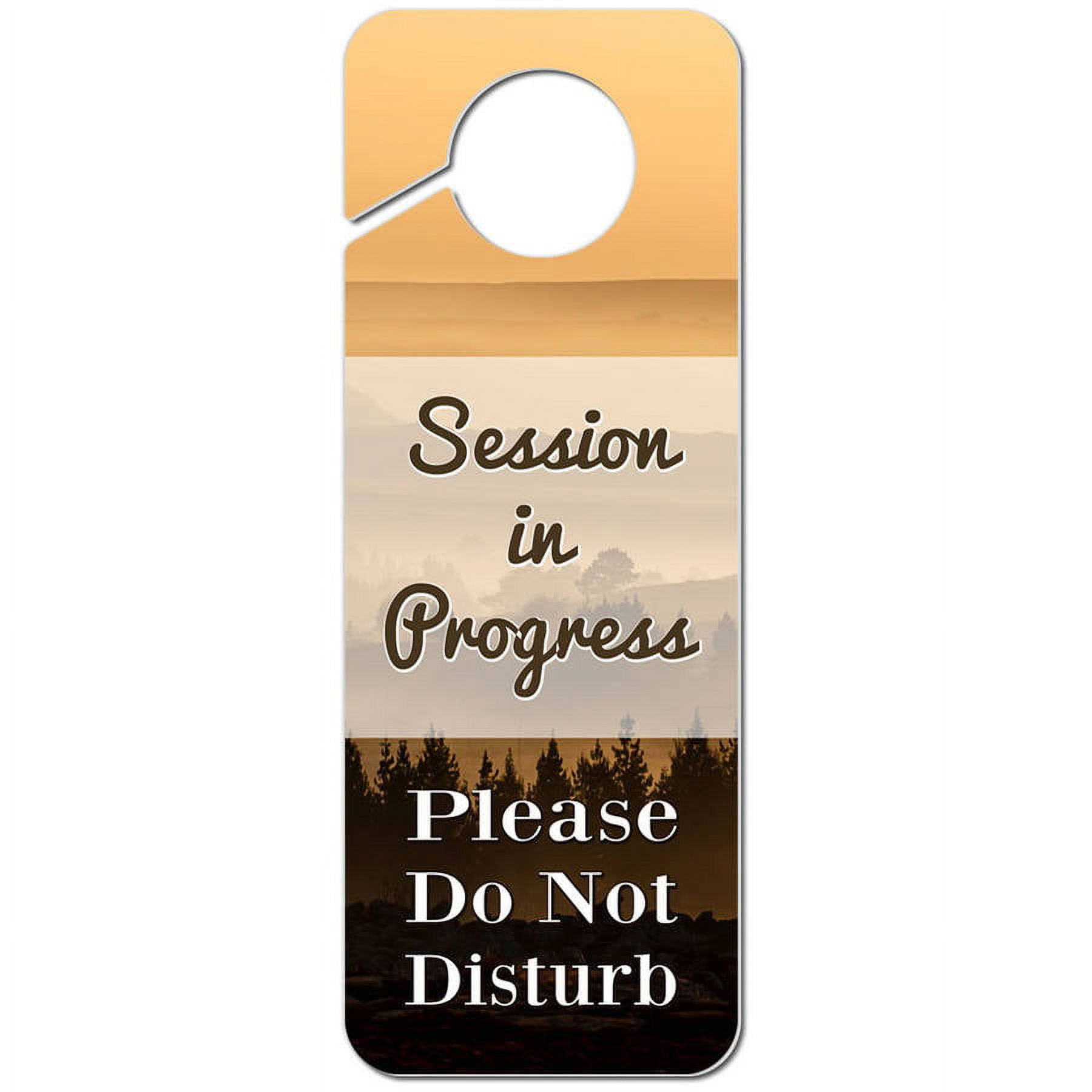 Session in Progress Please Do Not Disturb Foggy Orange Landscape ...