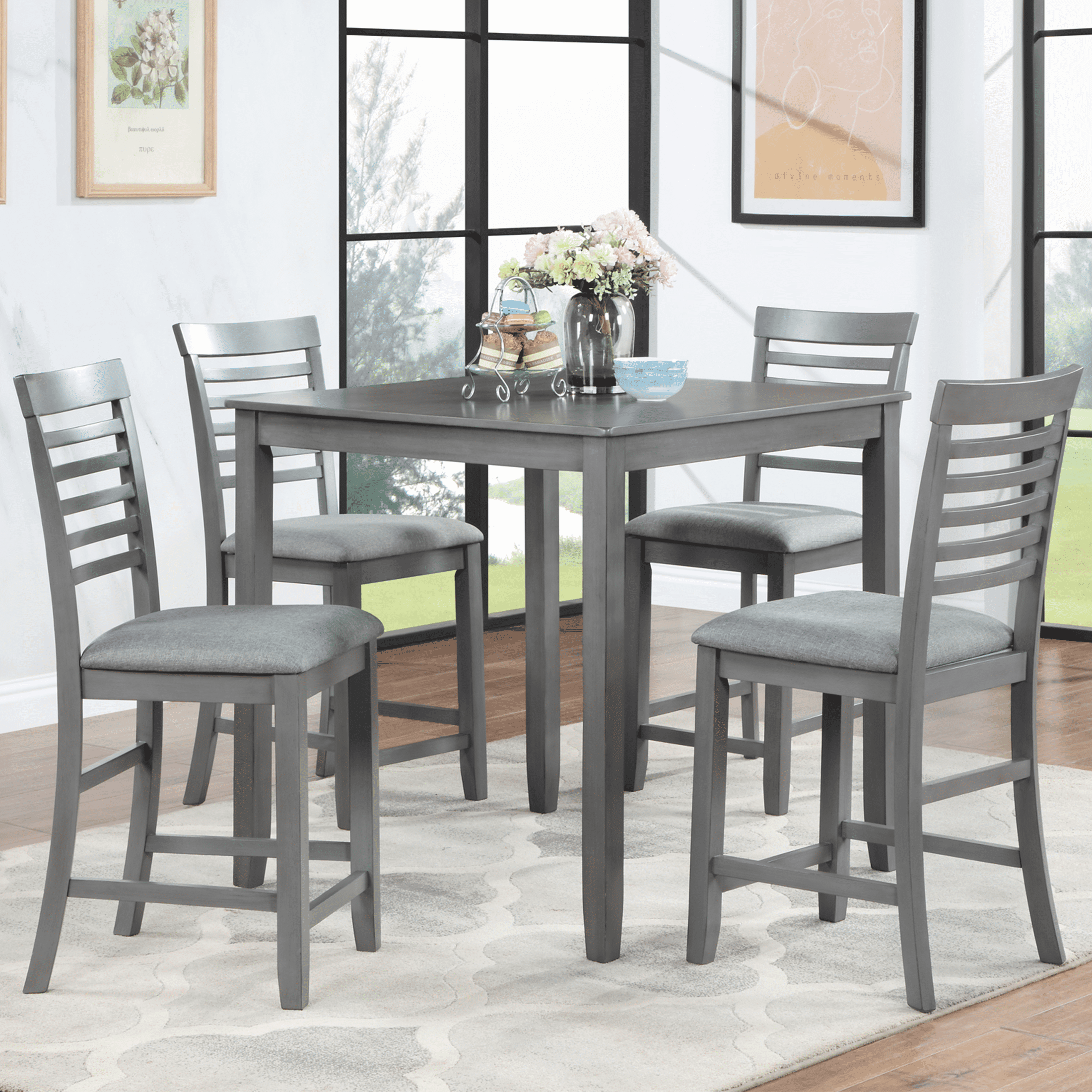 Kenton Ridgewood Pc Cushioned Dining Set Steve Silver Westlake