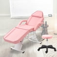 thumbnail image 1 of Sesslife 73" 3-Section Massage Table with Swivel Stool, Adjustable Tattoo Chair Esthetician Bed with 2 Trays, Modern Spa Salon Facial Bed, Comfy Beauty Massage Table Chair, Steady Metal Frame, Pink, 1 of 8