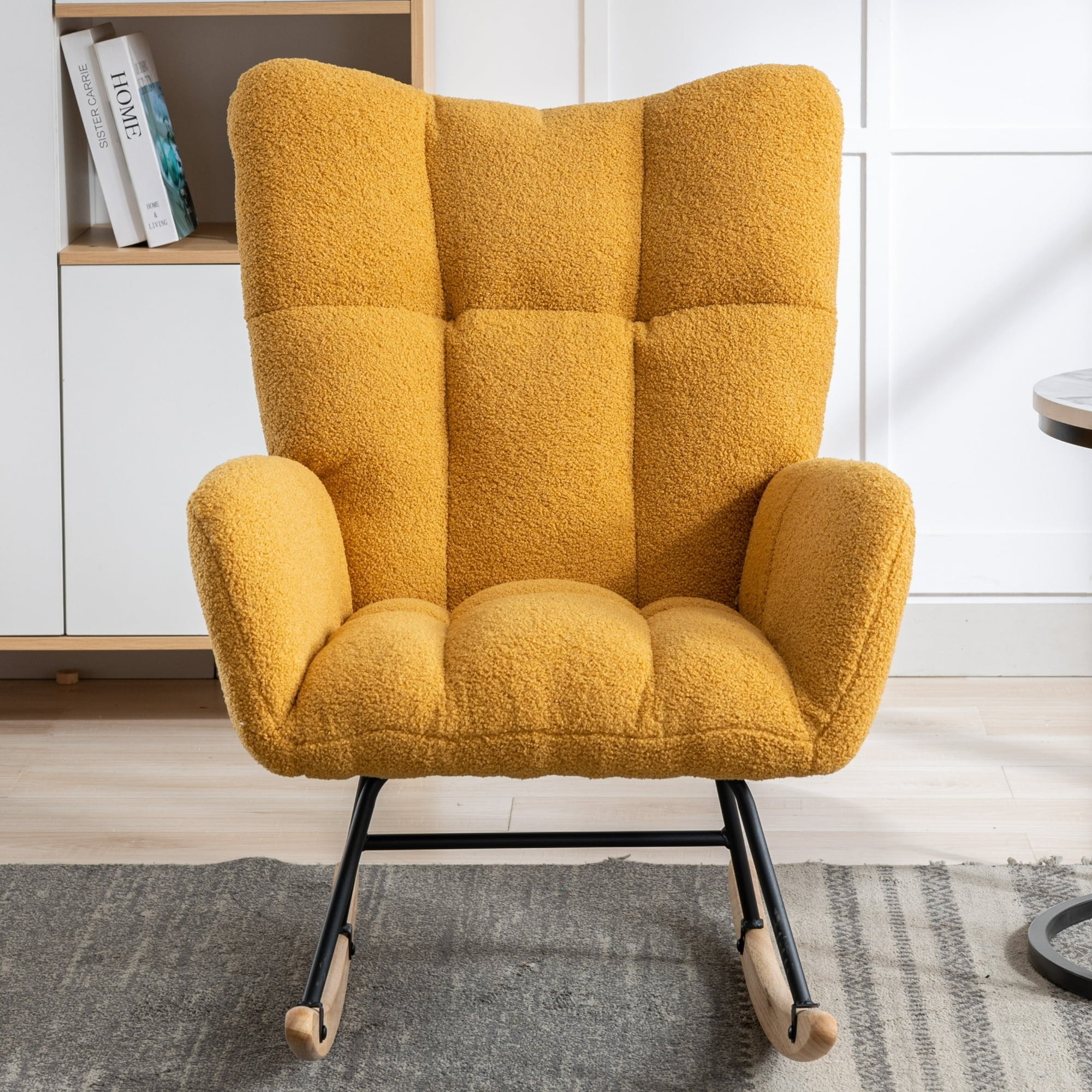 Sesslife Comfy Rocking Chair for Nursery, Glider Chair with High ...