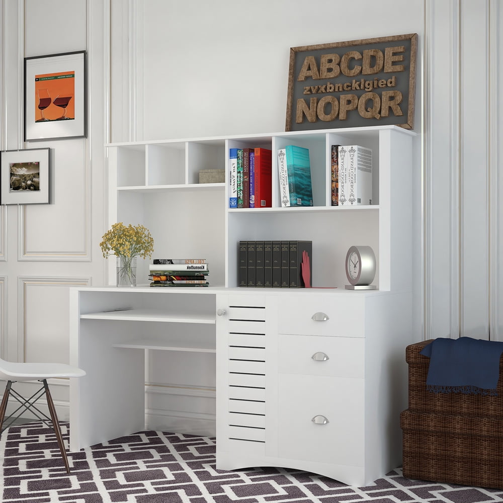 Sesslife Computer Desk for Home Office Storage Office Desk Hutch