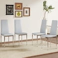 thumbnail image 1 of SESSLIFE Dining Chairs Set of 4, PU Leather Kitchen Chairs with Padded High Back for Kitchen Living Room Restaurant,Gray(Only 4 Chairs), 1 of 8
