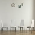 thumbnail image 1 of Sesslife Dining Chairs Set of 4, White Dining Room Leather Chairs, Dining Side Chairs for Home Kitchen Living Room, 1 of 7