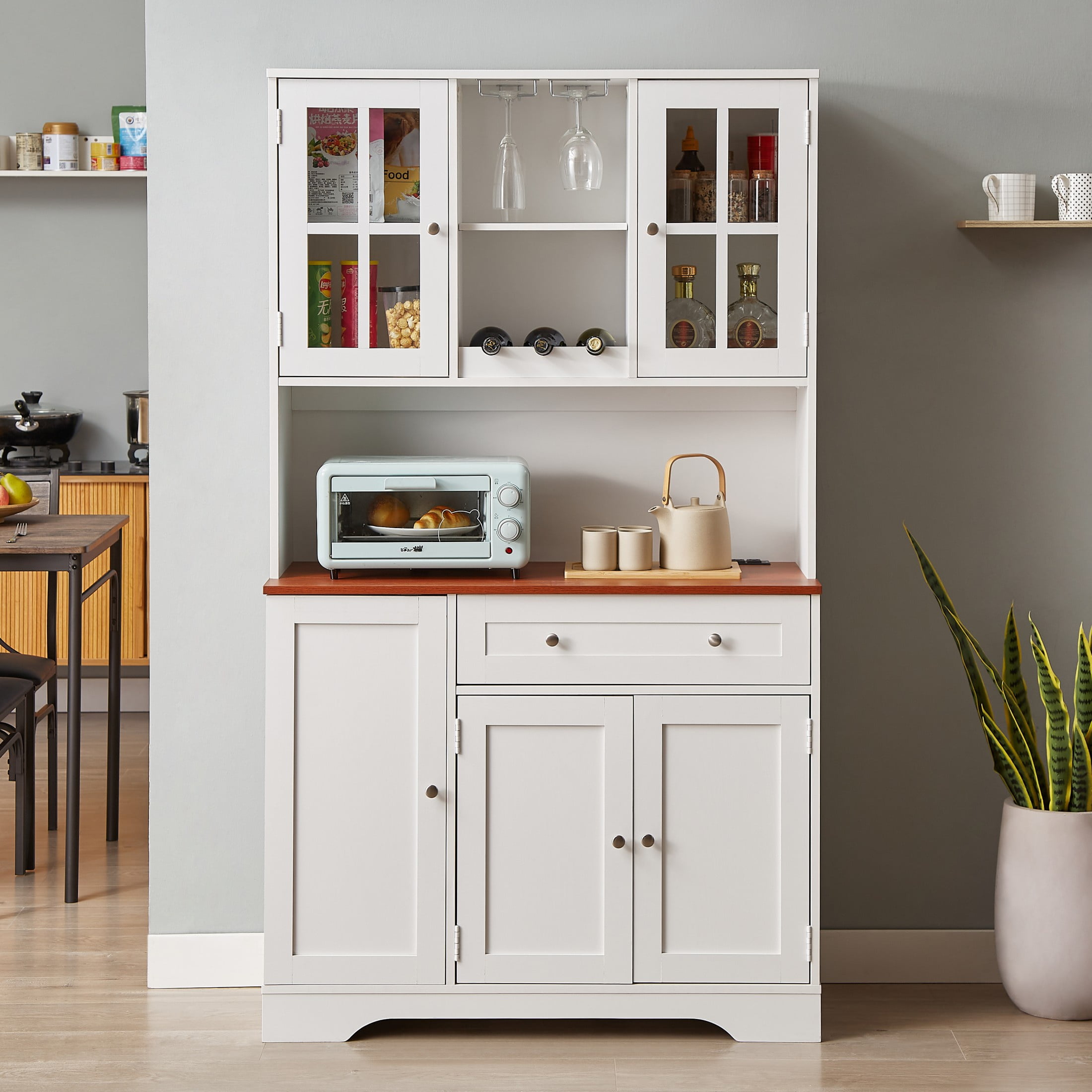FurnitureR Salon Multi-Storage Unit, Sideboard, Kitchen Cabinet