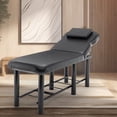 thumbnail image 1 of Sesslife Massage Table with Adjustable Headrest and Backrest, Modern Spa Salon Facial Bed with Bottom Shelf Storage Shelf for Eyelash Extensions Beauty Tattoo, Memory Foam Sponge Mattress, Black, 1 of 9
