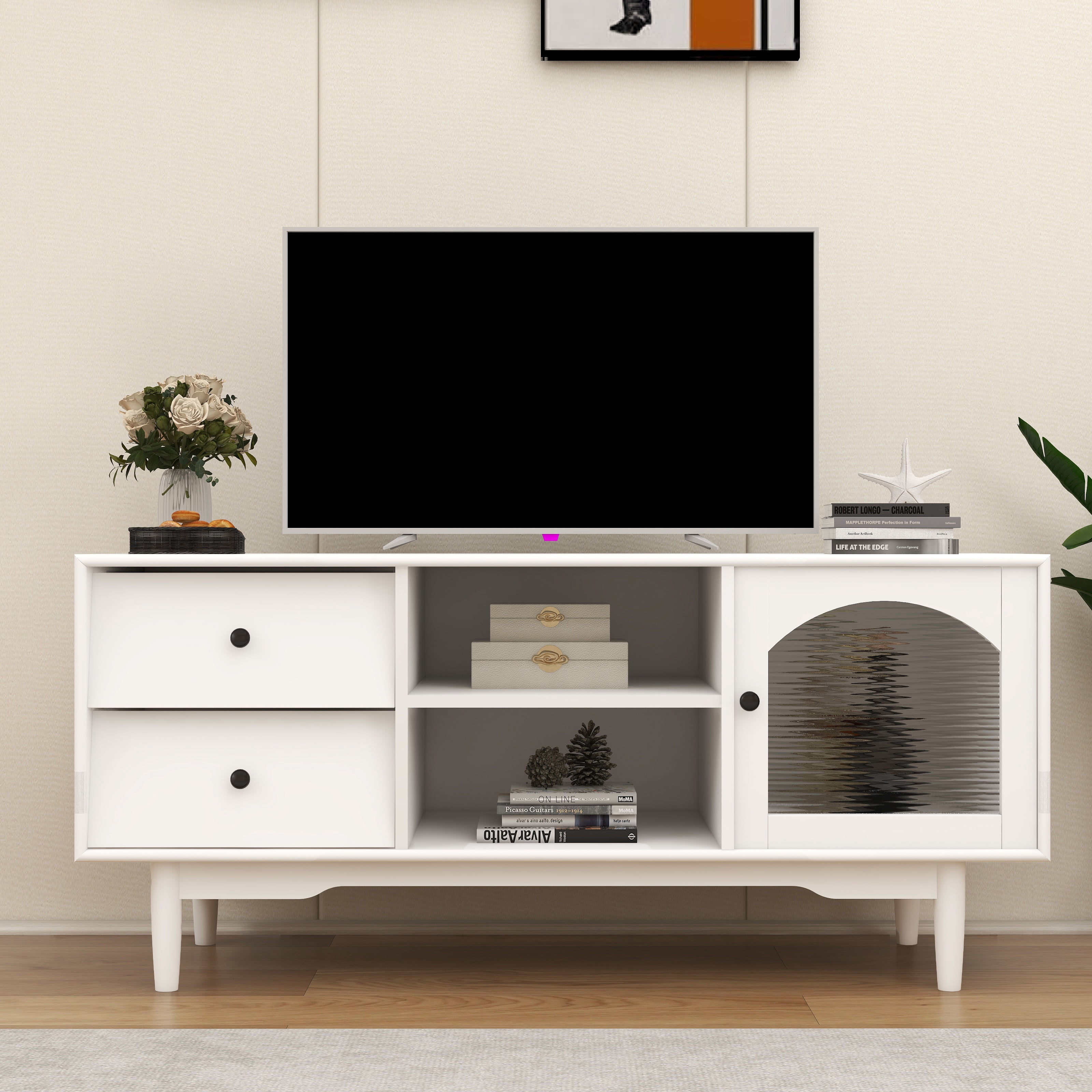 Sesslife Modern Minimalist TV for 50 inch TV stand, TV & Media