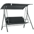 thumbnail image 1 of Sesslife Patio Swings with Canopy, 3-Seater Outdoor Canopy Swing for Adults, Black Canopy Swing Glider for Porch Garden Poolside Backyard, 1 of 7