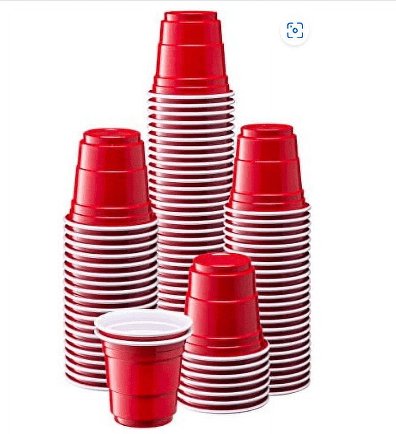 30 X Red American Plastic Shot Cups College Glasses Mini Shot Small 60ml  Shooter