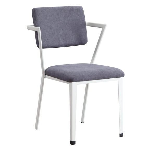 Set of 1 Metal Dining Chairs, Metal Arm Kitchen Chairs with Metal Legs