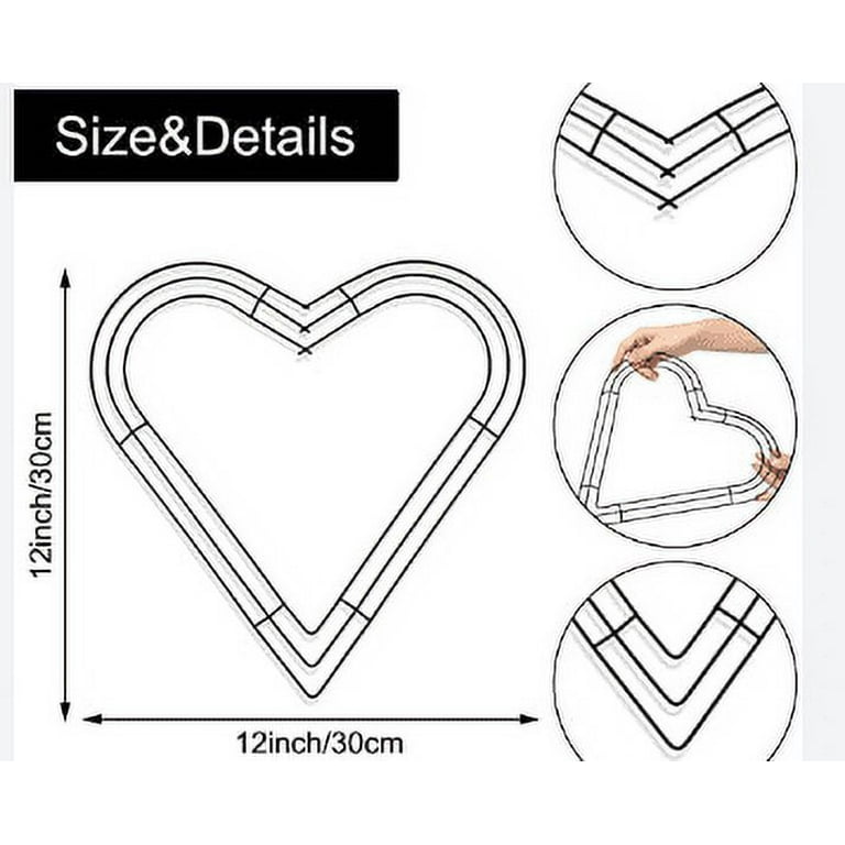 Set of 1- 'Heart-Shaped Wire Wreath (1) Frame ONLY Metal