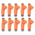 thumbnail image 1 of Set of 10 Fuel Injectors Compatible with 2000 Ford Crown Victoria 4.6L V8 2000-2003 Ford E350 6.8L V8 2000-2005 Excursion 6.8L V8 2000-2004 F250 F350 F450 F550 6.8L V8 Replacement for 0280155917, 1 of 6