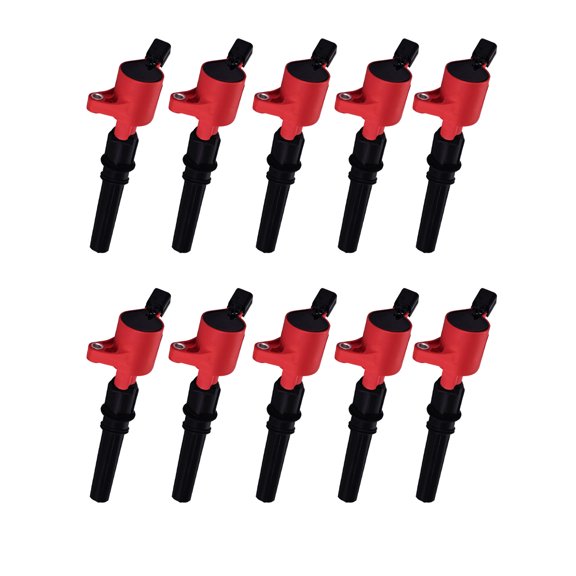 Set of 10 ISA Energy Ignition Coil Compatible with Ford Super Duty E-350 E-450 F-350 F-450 F-550 Econoline Excursion 6.8L V10 3W7Z12029AA 3W7Z-12029-AA 1L2Z-12029-AA DG508