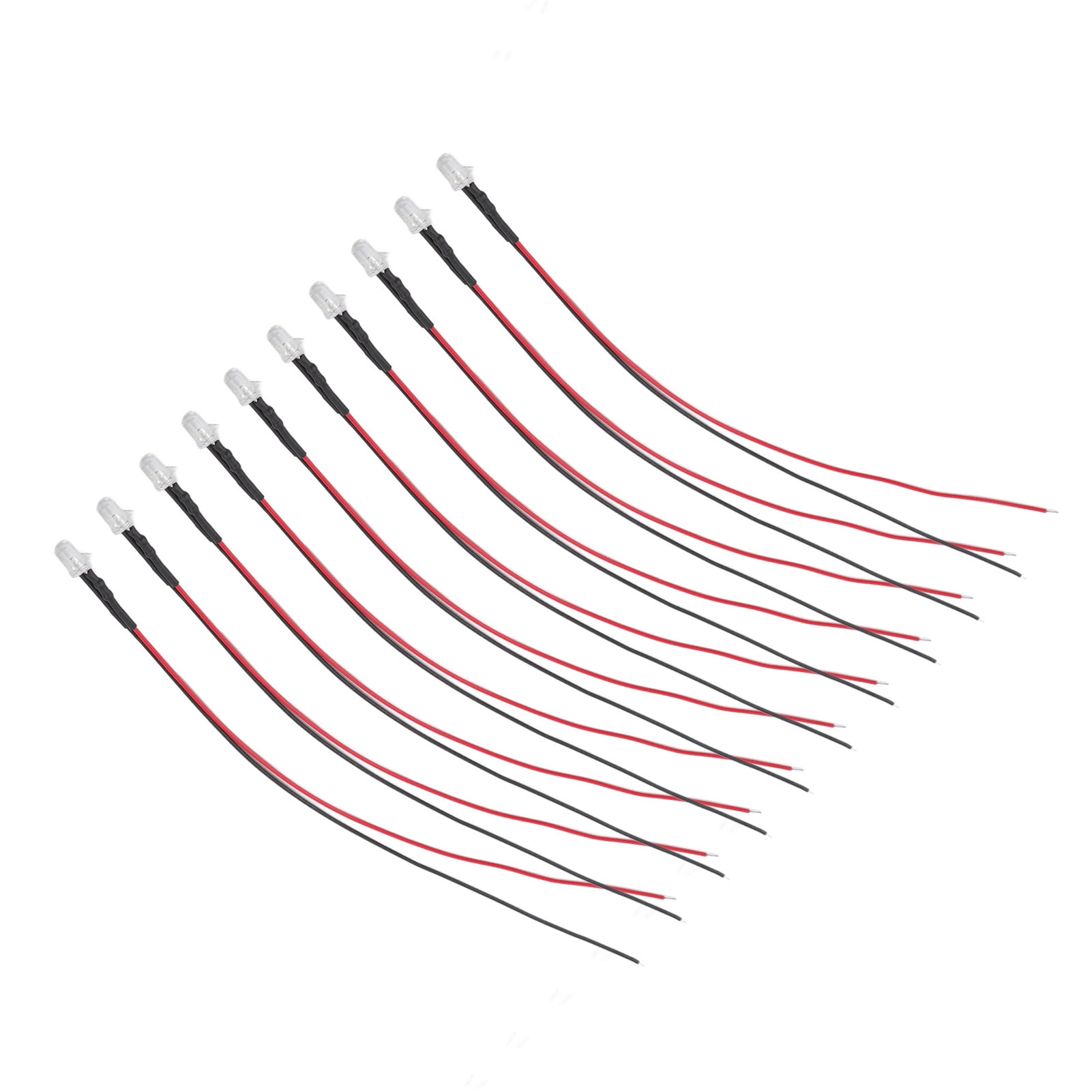 Set of 10 Prewired 5mm Purple LED Diodes Light Emitting Electronics ...