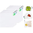 thumbnail image 1 of Set of 10 Reusable Produce Bags - Large (12x14), Farmers Market Bags, Washable Shopping Bags, Gift Bags, Storage for Fruits, Vegetables, Toys, Groceries, Kitchen and Home Organizer, 1 of 7